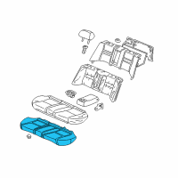 OEM 2005 Honda Accord Pad, RR. Seat Cushion Diagram - 82137-SDC-A01