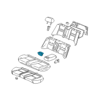 OEM 2005 Honda Accord Holder, Rear Armrest Cup (Gray) Diagram - 82183-SDA-A11ZB