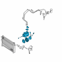 OEM 2002 Hyundai Accent Compressor Assembly Diagram - 97701-25000