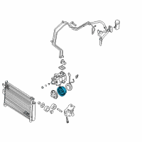 OEM 2001 Hyundai Accent PULLEY Assembly-Air Conditioning Compressor Diagram - 97643-29500