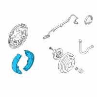 OEM Nissan Sentra Shoe Set Rear Diagram - 44060-4M425