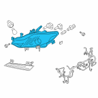 OEM 2014 Nissan Murano Headlamp Housing Assembly, Passenger Side Diagram - 26025-1AA0D