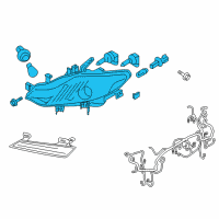 OEM 2013 Nissan Murano Driver Side Headlight Assembly Diagram - 26060-1AA0D