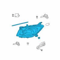 OEM 2011 Toyota RAV4 Headlamp Assembly Diagram - 81170-42480