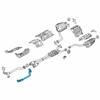 OEM 2015 Kia K900 Front Pipe Assembly, Left Diagram - 286103T500