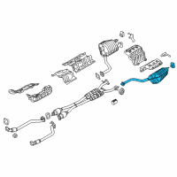 OEM Kia K900 Rear Muffler Assembly, Left Diagram - 287103T500