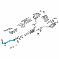 OEM 2015 Kia K900 Front Muffler Assembly, Right Diagram - 286113T500