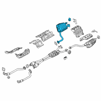 OEM Kia K900 Rear Muffler Assembly, Right Diagram - 287113T500