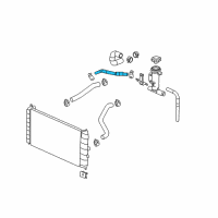 OEM Saturn Ion Radiator Surge Tank Outlet Hose Diagram - 22731266