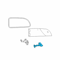 OEM 2006 Dodge Grand Caravan Handle-Rear Quarter Power Diagram - 4717606AC