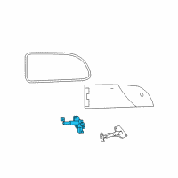 OEM 2014 Chrysler Town & Country Latch-Quarter Window Diagram - 5109852AB