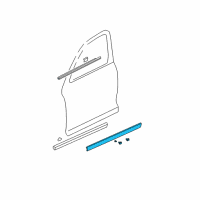 OEM 2005 Honda CR-V Garnish Assy., R. FR. Door (Lower) Diagram - 75312-S9A-003