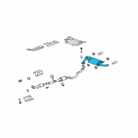 OEM Acura Muffler, Exhaust Diagram - 18307-STK-A03