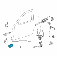 OEM 1997 Honda Civic Handle Assembly, Passenger Side Inside (Excel Charcoal) Diagram - 72120-S04-004ZB