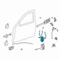 OEM Honda Civic Lock Assembly, Right Front Door Diagram - 72110-S04-A02