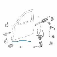 OEM 1997 Honda Civic Rod, L. FR. Inside Handle Diagram - 72171-S04-004