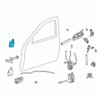 OEM 1997 Honda Civic Hinge A, Door Diagram - 67410-SH0-A00ZZ