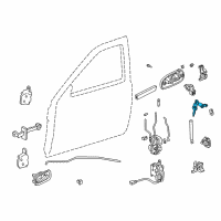 OEM Honda CR-V Cylinder, Driver Side Door Diagram - 72146-S04-003