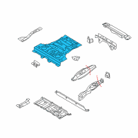 OEM 2013 BMW X5 Floor Panel, Rear Diagram - 41-11-7-174-378