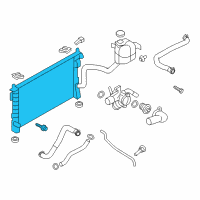 OEM Ford Edge Radiator Diagram - DT4Z-8005-A