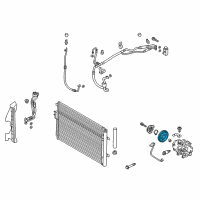 OEM Hyundai Santa Fe Sport PULLEY Assembly-Air Conditioning Compressor Diagram - 97643-1U500