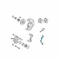 OEM 2005 Toyota Matrix Front Speed Sensor Diagram - 89543-02050