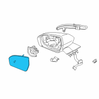 OEM 2017 Lincoln MKX Side View Mirrors Diagram - EJ1Z17K707B