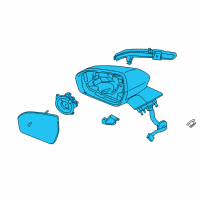 OEM 2016 Lincoln MKX Mirror Assembly Diagram - FA1Z-17682-DCPTM