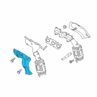 OEM 2010 Hyundai Genesis Coupe Protector-Heat, LH Diagram - 28525-3C650