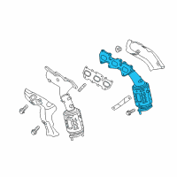 OEM Hyundai Genesis Coupe Exhaust Manifold Catalytic Assembly, Right Diagram - 28510-3CKF0