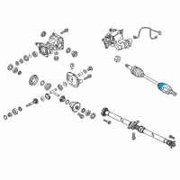 OEM 2012 Kia Sportage Boot Kit-Rear Axle Differential Diagram - 495952Y600
