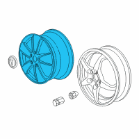 OEM 2004 Pontiac GTO Wheel, Alloy Diagram - 92176996