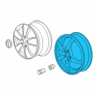 OEM Pontiac GTO Wheel Rim, 17X4 Compact Spare Diagram - 92156731