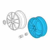 OEM 2006 Pontiac GTO Wheel Rim, 17X4 Compact Spare Diagram - 92156731