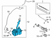 OEM Hyundai Santa Cruz RESERVOIR ASSY-W/SHLD WASHER Diagram - 98611-K5100