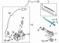 OEM Hyundai Santa Cruz ARM ASSY-W/SHLD WPR(PASSENGER) Diagram - 98321-CW000