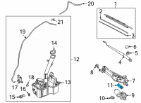 OEM Hyundai Tucson CRANK ARM-W/SHLD WIPER MOTOR Diagram - 98130-R5000