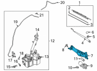 OEM 2022 Hyundai Tucson LINKAGE ASSY-WINDSHIELD WIPER Diagram - 98120-CW000