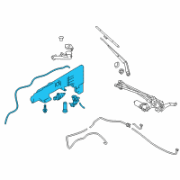 OEM Infiniti QX56 Windshield Washer Tank Assembly Diagram - 28910-1LL1C