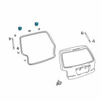 OEM 2000 Lexus RX300 Hinge Assy, Back Door Diagram - 68810-44010