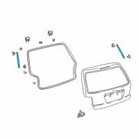 OEM Toyota Highlander Lift Cylinder Diagram - 68960-49025