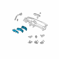 OEM 2006 Acura TL Meter Assembly, Combination Diagram - 78100-SEP-A22