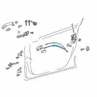 OEM 2020 Toyota C-HR Lock Cable Diagram - 69750-10010