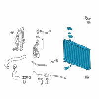 OEM 2012 Honda Civic Radiator (Denso) Diagram - 19010-RW0-A51