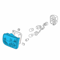 OEM 1997 Honda Civic Lamp Unit, L. Lid Diagram - 34156-S02-A01