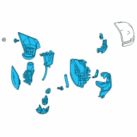 OEM 2018 Honda CR-V Mirror Assembly, Passenger Side Door Diagram - 76208-TLC-A01
