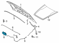 OEM 2022 Ford Bronco Sport LATCH ASY - HOOD Diagram - NZ6Z-16700-A