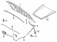 OEM Ford Escape CABLE ASY - HOOD CONTROL Diagram - LJ6Z-16916-D