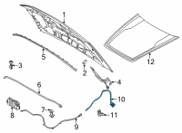 OEM 2022 Ford Escape CABLE ASY - HOOD CONTROL Diagram - LJ6Z-16916-D