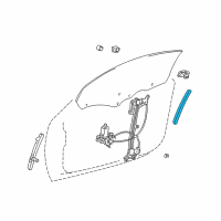 OEM 2009 Lexus SC430 Run, Front Door Glass Diagram - 68141-24040